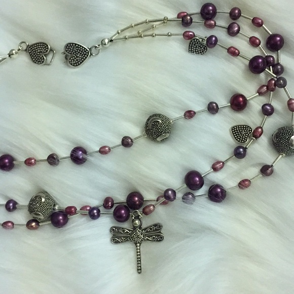 Silver and cultured pearl necklace - Picture 6 of 6